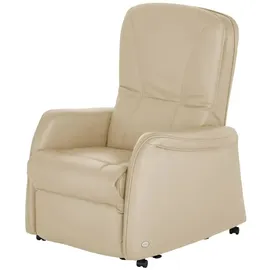 HIMOLLA Fernsehsessel 7568 Leder 77 x 104 x 85 cm Beige elektrisch