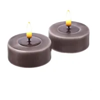 Deluxe Homeart LED Maxi Teelichter Mia 6,1 cm 2 St. mokka