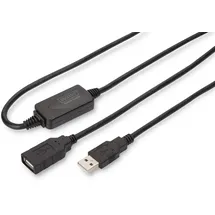 Digitus USB-A auf USB-A 15 m Schwarz