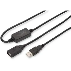 Digitus USB-A auf USB-A 15 m Schwarz