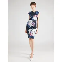 Swing Cocktailkleid Blau/Weiß 40