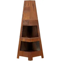 VCM Feuerstelle Bastian ca. 50x150x50 cm Dunkelorange