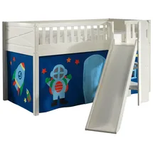 Vipack Hochbett Scott 90 x 200 cm Kiefer massiv lackiert weiß