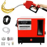 Dieselpumpe 230 V Selbstansaugend Ölpumpe 550 W Mobile Tankstellen 60L/min Ölabsaugpumpe mit Zählwerk, Schläuch und Pistole, Elektrisch Umfüllpumpe für PKW, Tankwagen, etc