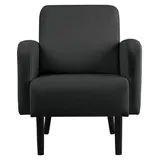 MEET Sessel LISBOA Kunstleder 71 x 83 x 55 cm Schwarz