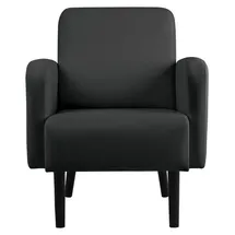 MEET Sessel LISBOA Kunstleder 71 x 83 x 55 cm Schwarz