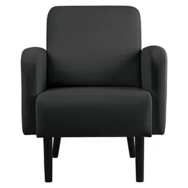 MEET Sessel LISBOA Kunstleder 71 x 83 x 55 cm Schwarz