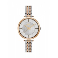 LeeCooper Uhr LC06464.530 moderne Damen Armbanduhr mit Gliederband bicolor rosé