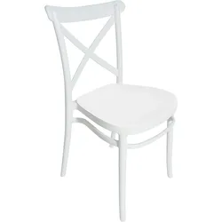 METRO PROFESSIONAL Stapelbarer Gastro Stuhl, Kunststoff, weiß