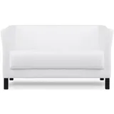 Konsimo Especto Modernes Sofa 2 Sitzer, aus Kunstleder, weiß - Konsimo