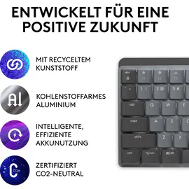 Logitech MX Mechanical Full size Tactile, Tastatur Mechanisch, Sonstiges, kabellos, Graphite