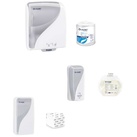 Waschraumset: Sensor Papierrollenspender, Seifenspender, Toilettenpapierspender