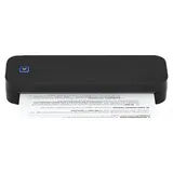 INF Tragbarer A4 Thermodrucker D80 mit Akku und Bluetooth für mobiles Büro Schwarz - Schwarz