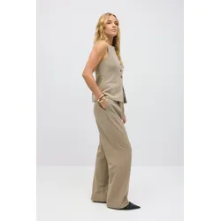 Tailored wide trousers - Beige - 40