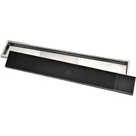 Was Barmatte mit Edelstahlrahmen, 60 x 10 cm,