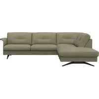 FLEXLUX Ecksofa Glow, super bequem durch hochwertigem Sitzaufbau mit Federkern, L-Form, Skandinavisches Design, In hochwertiger Verarbeitung grün