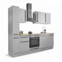 Stella Trading Winkelküche L-Form 250 cm grau