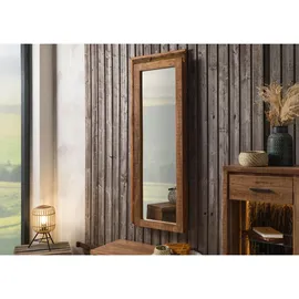 MASSIVMOEBEL24.DE Wandspiegel Akazie 56 x 8 x 150 cm Natur lackiert
