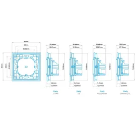 Shelly Wall Switch 2-fach weiß, Unterputz, Wandschalter (WS2-WHITE)