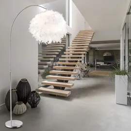 GLOBO Bogenleuchte 8,5W silber/weiß