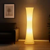 LED Stehleuchte Standleuchte Leselampe Textilschirm weiß Stehlampe Höhe 123 cm