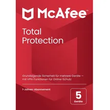 McAfee Total Protection 2025 PKC 5 Geräte 1 Jahr DE Win Mac Android iOS