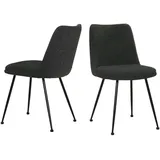 SIT Möbel 4-Fußstuhl Polyester schwarz 2er Set