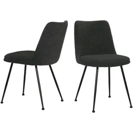 SIT Möbel 4-Fußstuhl Polyester schwarz 2er Set