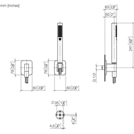 Dornbracht Lissé Brauseset Platin matt (27802845-06)
