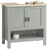 SoBuy Waschbeckenunterschrank Badschrank Waschtisch Unterschrank Hellgrau Bht Ca: 60x60x30cm Grau