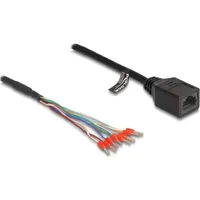 DeLock Kabel RJ45 Buchse zu Aderendhülsen Cat.5e 50 cm Schwarz
