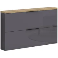  Xora Schuhkipper, Eiche, Anthrazit Hochglanz, Metall, 140x82x19 cm, hängend,
