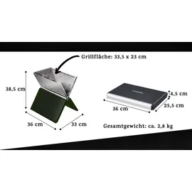 Steinborg Klappgrill schwarz