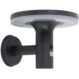 Expo Börse Wandlampe mit Bewegungsmelder LED Solarleuchte Haustürlampe Fassadenleuchte anthrazit Gartenlampe, 250lm, Kaltweiß, Bxh 24x21 cm