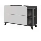 Vicco Waschbeckenunterschrank Karen 2 Schubladen 100 x 65 x 35 cm Anthrazit/Weiß