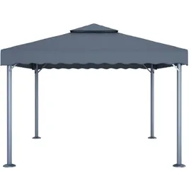 vidaXL Pavillon 4 x 3 m inkl. 4 Seitenteile Grau