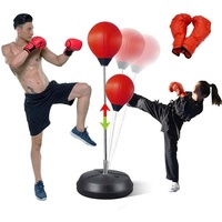 Standboxball Freistehend, PunchigBall Boxsack 120-150 cm höhenverstellbare Ball Boxset Trainer Standboxsack für Erwachsene