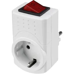Sygonix SY-5045292 Schaltbare Zwischensteckdose 2polig Weiß