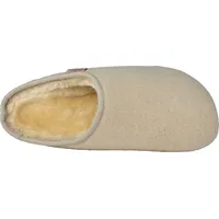 Lammfell Hausschuh Modell FEFI mit Filzoberfläche und PolyurethanSohle Beige 39 - 39
