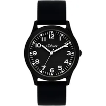 s.Oliver The Black Rush 0 mm Silikongehäuse schwarz Silikonarmband schwarz