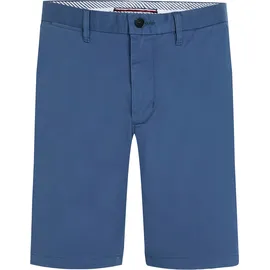 Tommy Hilfiger Chinoshorts "BROOKLYN SHORT 1985", Herren, Gr. 38, N-Gr, blau (aegean sea), Stoff, Obermaterial: 97% Baumwolle, 3% Elasthan, unifarben, Basic, normal kniefrei, Hosen, in klassischem Design