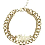 URBAN CLASSICS Unisex Fußkettchen Zodiac Golden Anklet, Farbe aries, Größe S/M