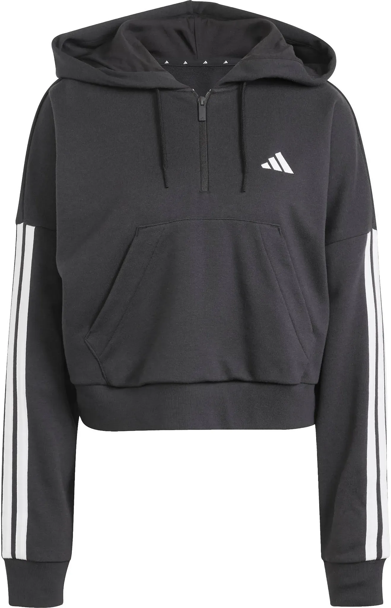 adidas Hoodie Damen in black-white, Größe S - schwarz