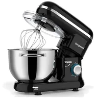 Küchenmaschine Knetmaschine 6 Geschwindigkeit 6,2QT Schwarz mit Rührbesen Haken