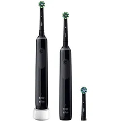 ORAL-B Zahnbürste Pro 3 3900 Duo Gift Edition schwarz, 2 Stück