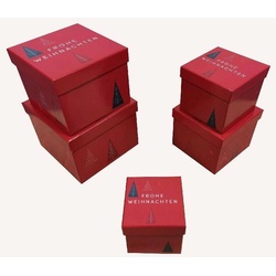 PBS Austria, Geschenkverpackung, Kartonage 5 teilig Bäume rot