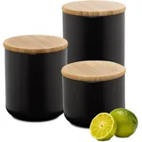 Moritz & Moritz Keksdose schwarz 400 ml, 600 ml, 900 ml 3-teiliges Set