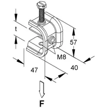 Niedax Profilklemme PKS M8/10-40 F