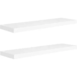 vidaXL Wandregal 90 x 23,5 x 3,8 cm Weiß