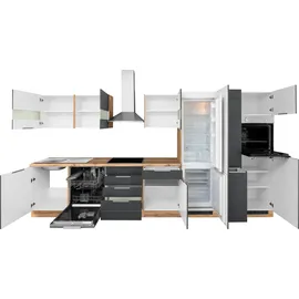 kochstation Küchenzeile KS-Luhe 390 cm grau